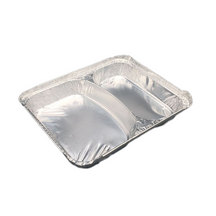 Casserole jetable rectangulaire de papier d'aluminium du compartiment 800ml 2