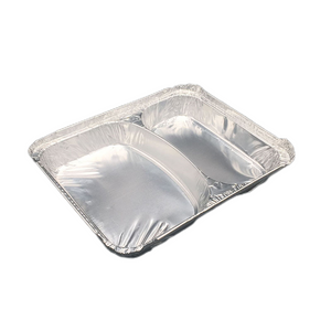 Casserole jetable rectangulaire de papier d'aluminium du compartiment 800ml 2