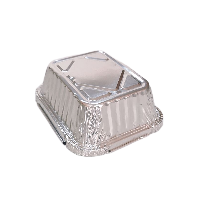 Petit plateau rectangulaire en aluminium de 450 ml avec couvercle