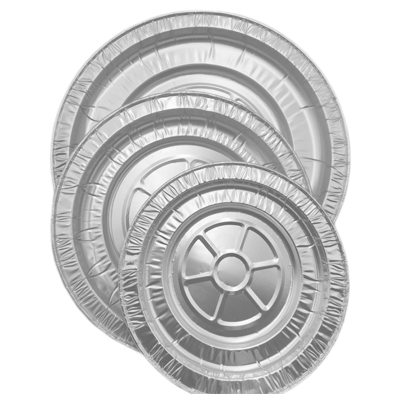 Plat de restauration jetable à plat à flan en aluminium de 12 '