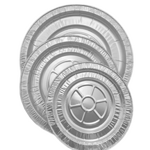 Plat de restauration jetable à plat à flan en aluminium de 12 '