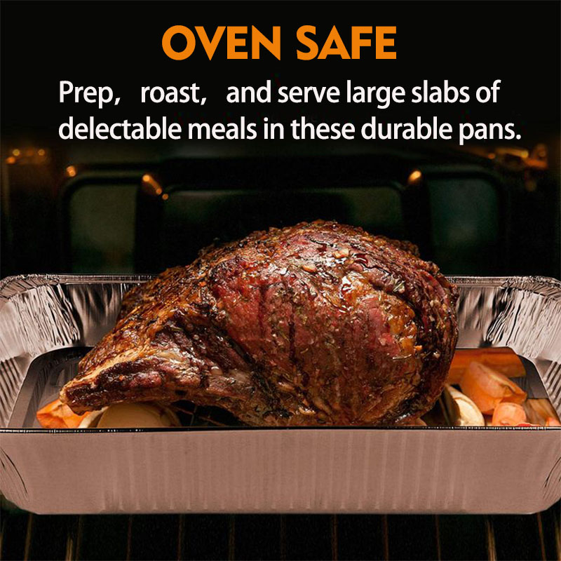 Casseroles extra larges en aluminium robuste de 5 000 ml, demi-taille