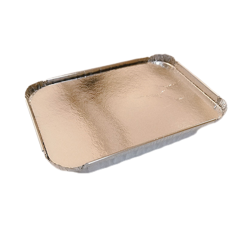 Petit récipient rectangulaire en aluminium de 670 ml avec couvercle