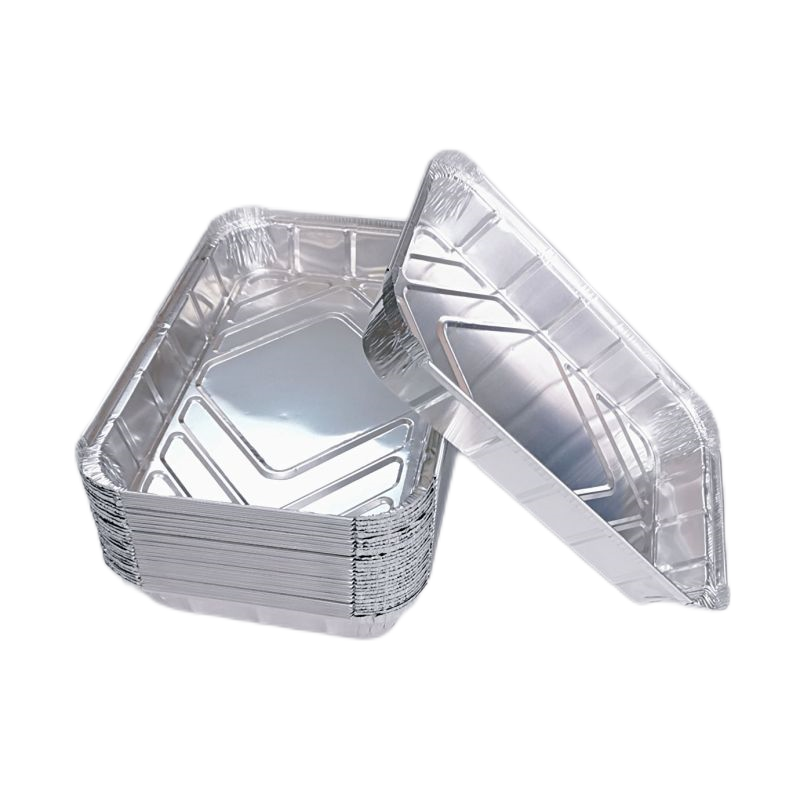 coffre-fort en aluminium jetable de four de casseroles du rectangle 2200ml