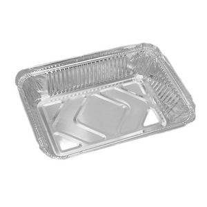 Petite plaque de cuisson rectangulaire recouverte de papier d'aluminium de 750 ml