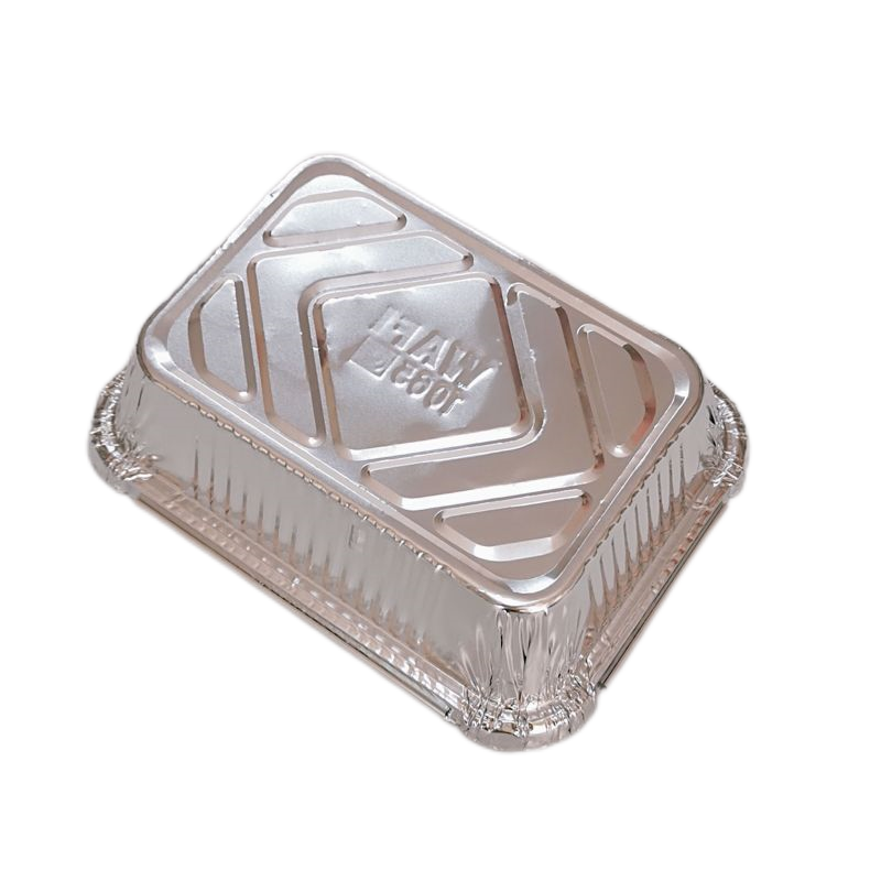 Casseroles jetables en aluminium de 650 ml avec couvercles en carton