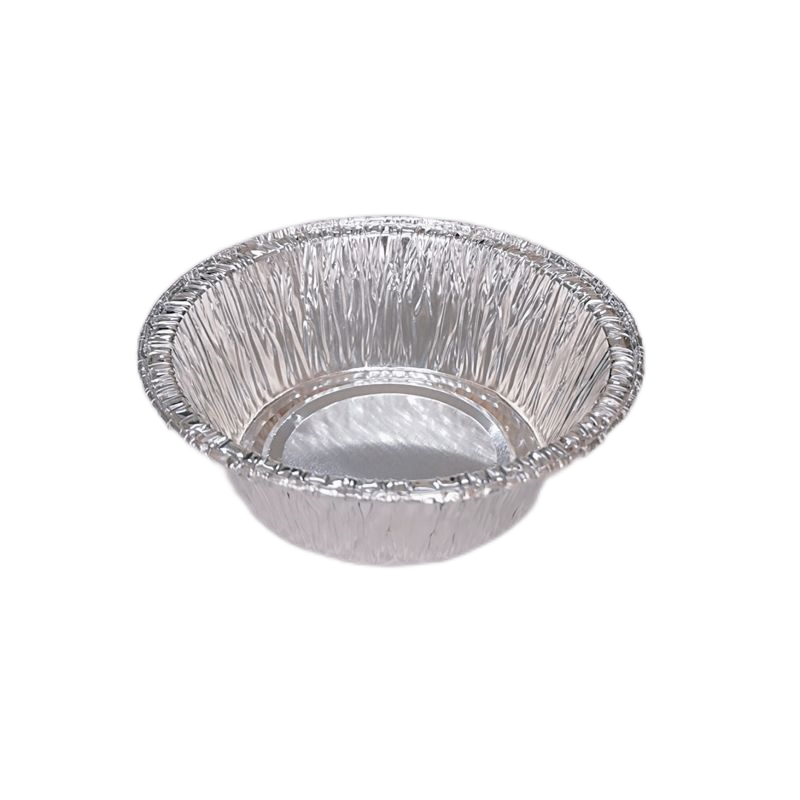 Petit récipient rond de papier d'aluminium de tasse à tarte aux oeufs de 4,3 pouces