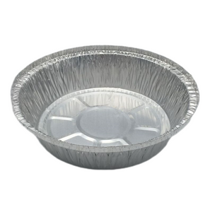 Casseroles rondes en papier d'aluminium de 7 pouces avec couvercles