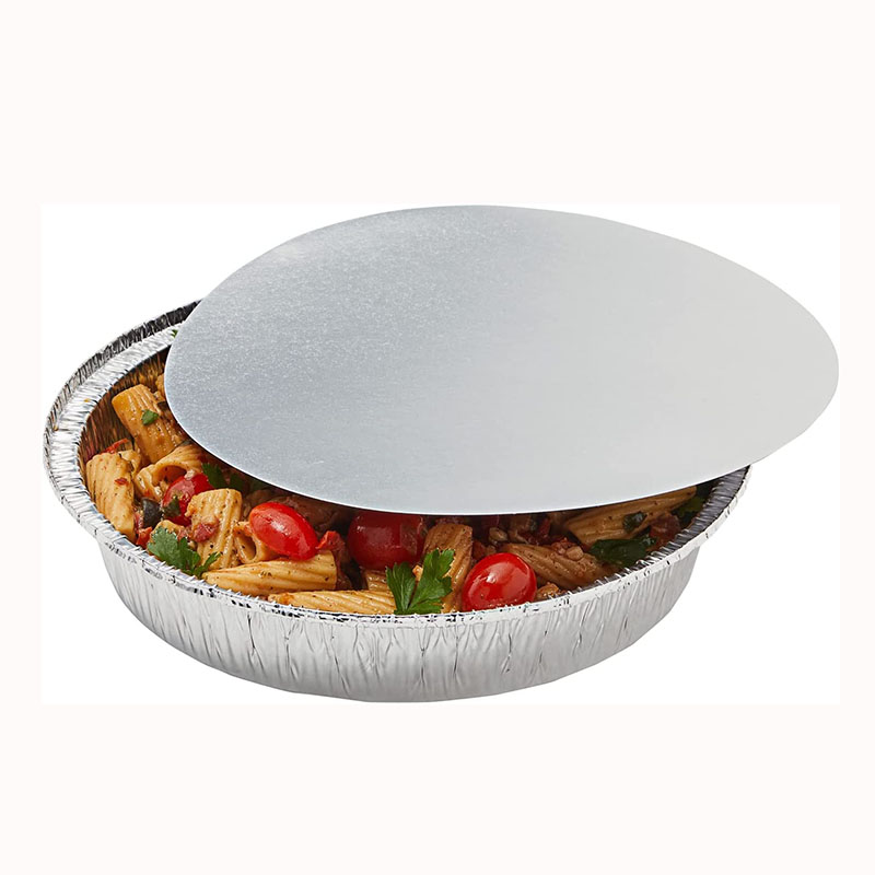 Plat rond jetable en papier d'aluminium de 20 oz