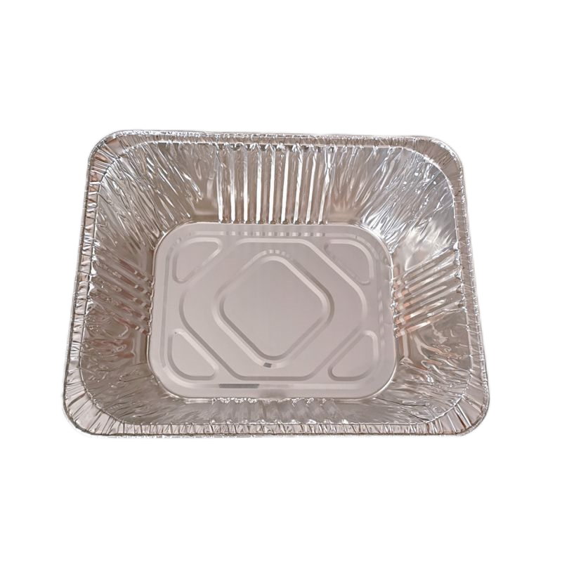 Plateau de dinde de récipient de soupe de feuille d'étain approfondi de 5400 ml avec couvercle