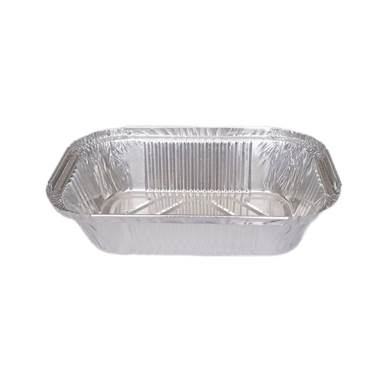 Plateau métallique profond en papier d'aluminium rectangulaire jetable de 650 ml