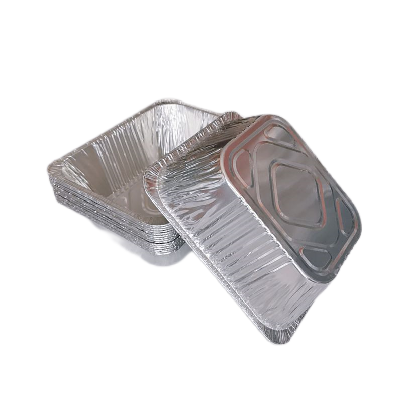 Plateau de dinde de récipient de soupe de feuille d'étain approfondi de 5400 ml avec couvercle