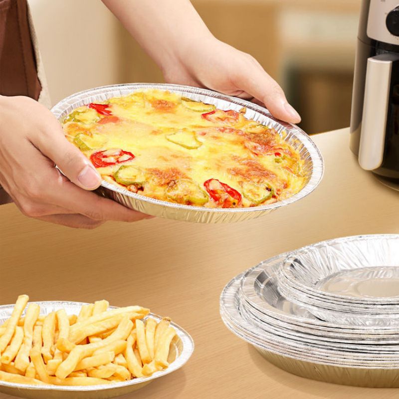 6 pouces plats à tarte à alume jetable rond