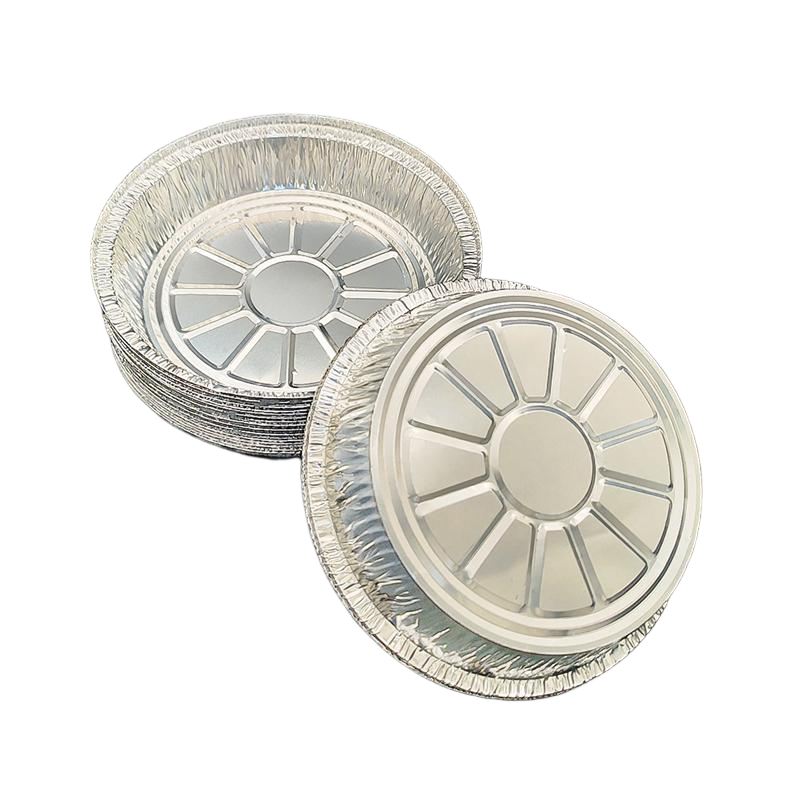 Pas à tarte en aluminium premium de 8 pouces, jetable et recyclable