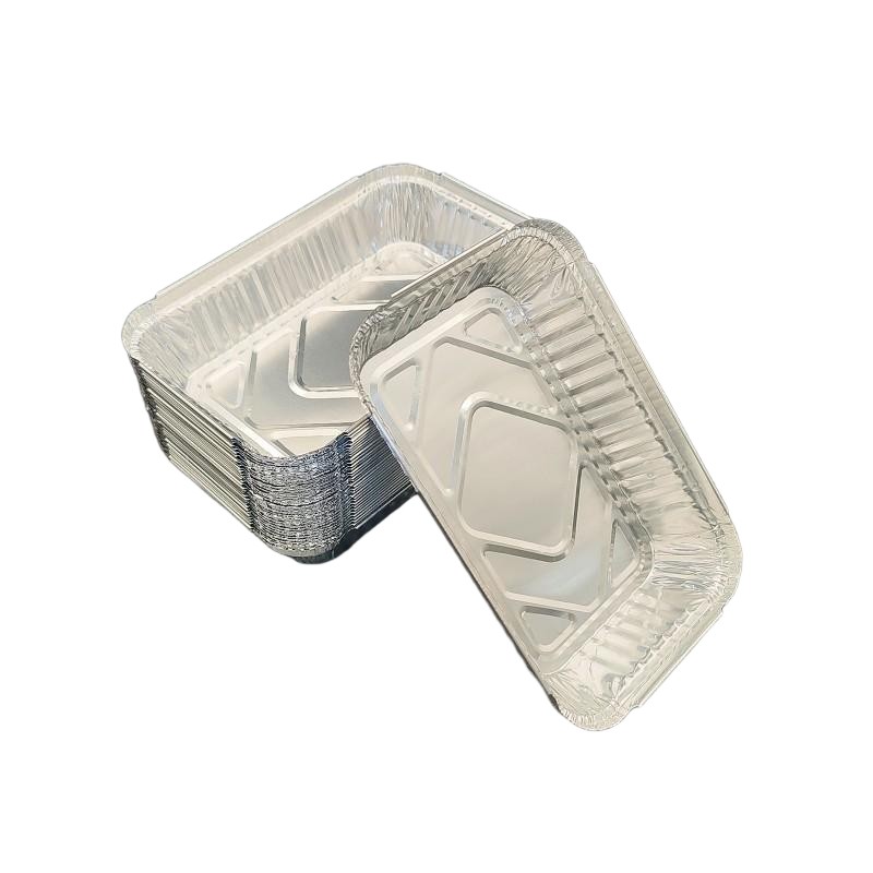 Conteneurs à emporter en aluminium avec couvercles sécurisés