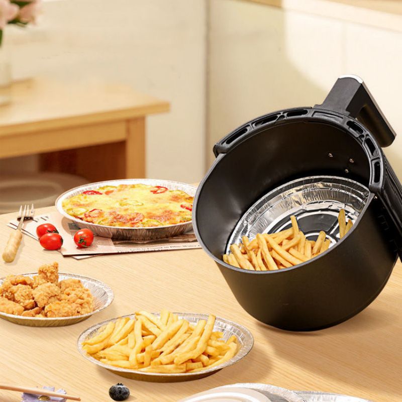 Pas à tarte en aluminium premium de 8 pouces, jetable et recyclable