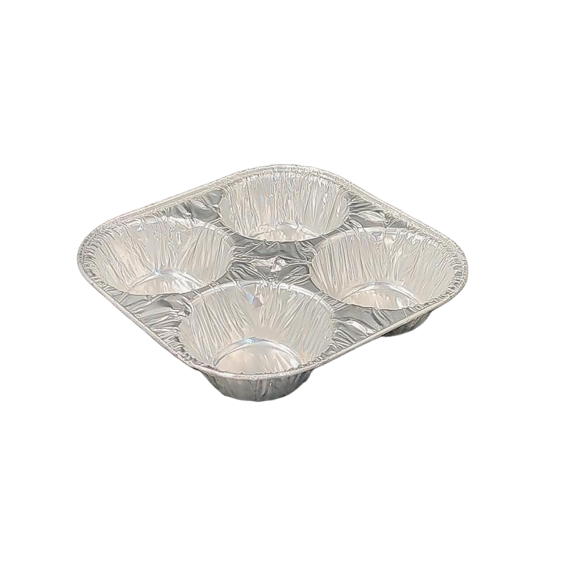 4 compartiments en aluminium Pudding Stand Stand Cake Moule