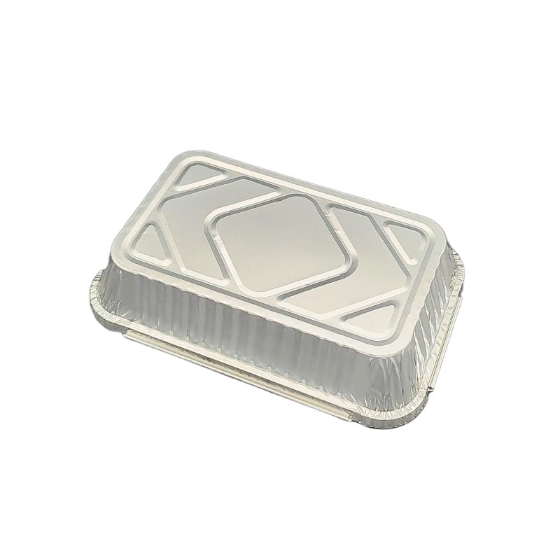 Conteneurs à emporter en aluminium avec couvercles sécurisés