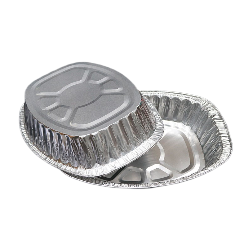 Dinde rôtie de Thaksgiving de casserole ovale extra large de papier d'aluminium profond de 7000 ml