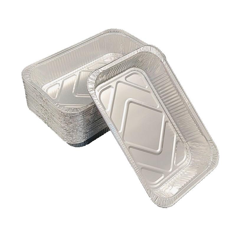 Plateau de stockage de nourriture de casseroles en aluminium jetables carrées de 750 ml