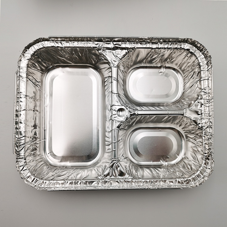 Boîte repas jetable en aluminium