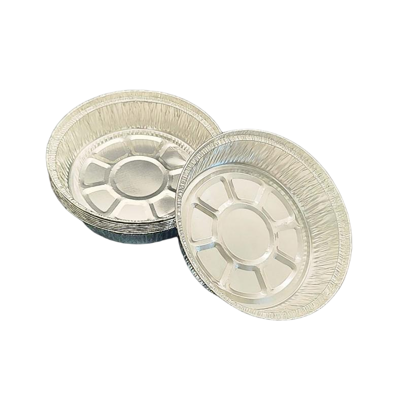 Bas de pâtisserie en aluminium de 7 pouces avec couvercles sécurisés, jetable