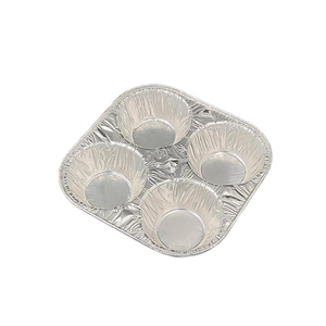 4 compartiments en aluminium Pudding Stand Stand Cake Moule