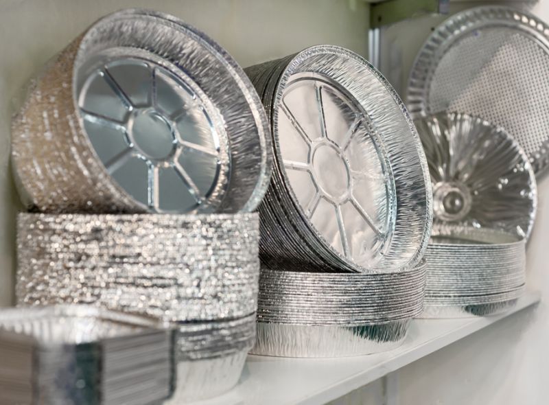 Barquettes en aluminium &agrave; emporter