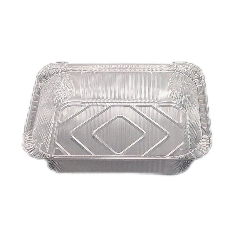 Vaisselle carrée de catégorie comestible d'aluminium d'approfondissement de 1850ml