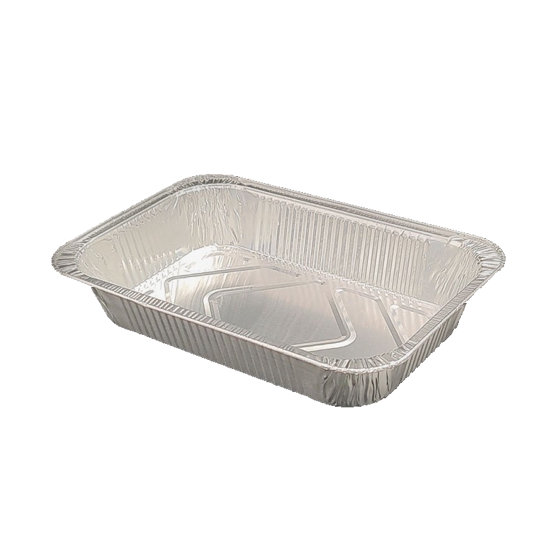 Plateau de stockage de nourriture de casseroles en aluminium jetables carrées de 750 ml