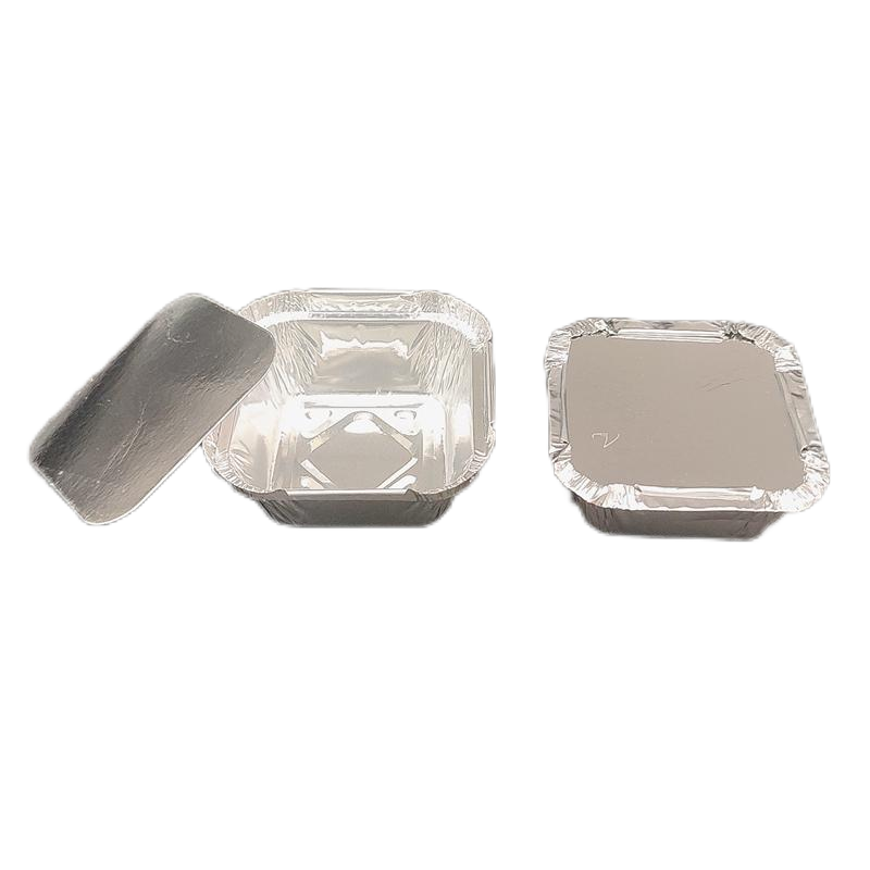 Mini support carré de pouding de plateaux de gâteau du papier d'aluminium 120ml