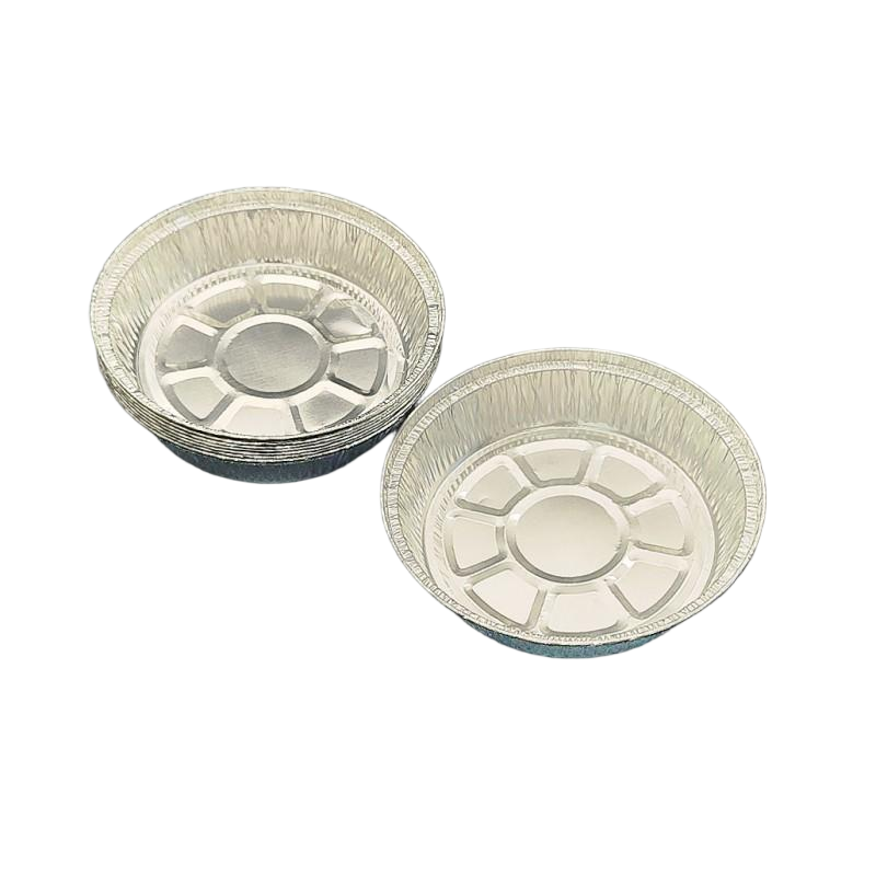 Bas de pâtisserie en aluminium de 7 pouces avec couvercles sécurisés, jetable