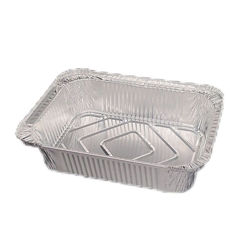 Vaisselle carrée de catégorie comestible d'aluminium d'approfondissement de 1850ml