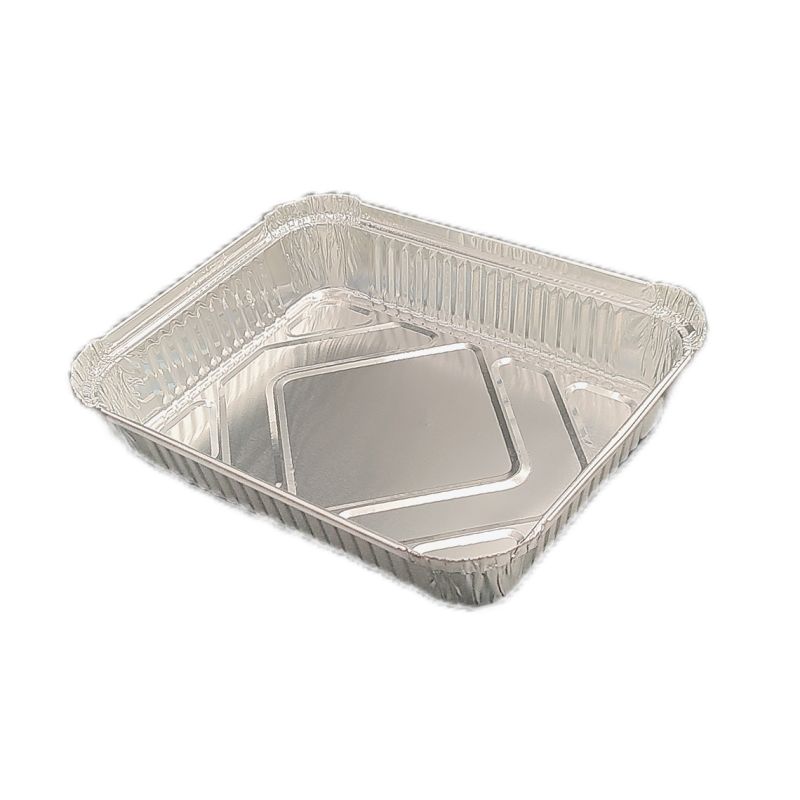 Casserole jetable de catégorie comestible de plateau rectangulaire du papier d'aluminium 900ml