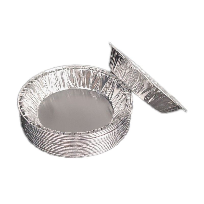 Petit plateau jetable rond de muffin de papier d'aluminium de 4 pouces