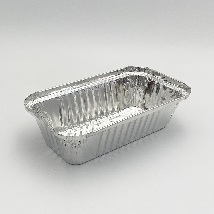 Boîte à lunch rectangulaire en papier d'aluminium avec couvercle pour la cuisson et le barbecue