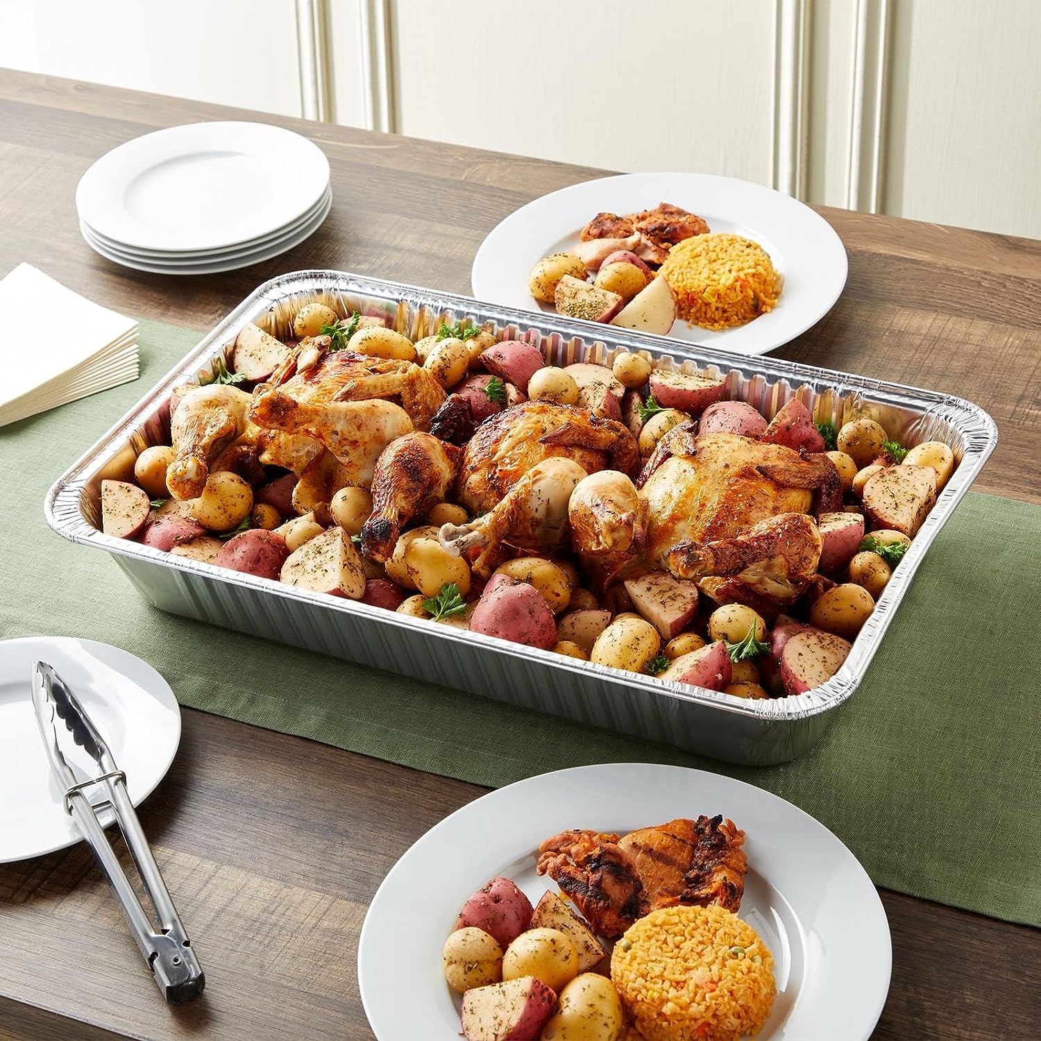 850 ml de casserole en aluminium rectangulaire, bords peu profonds