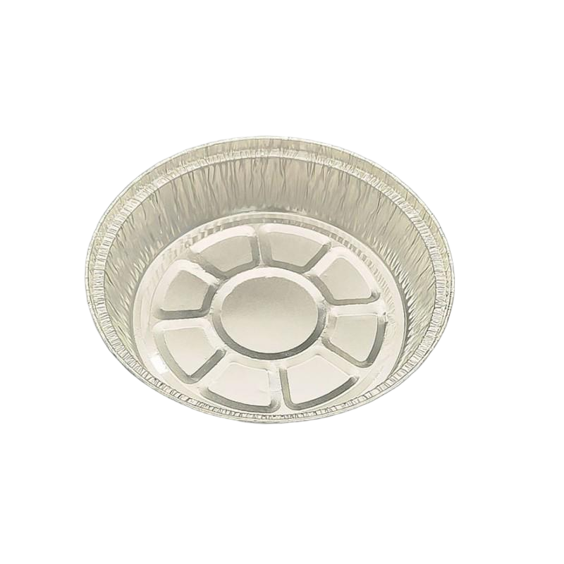 Bas de pâtisserie en aluminium de 7 pouces avec couvercles sécurisés, jetable