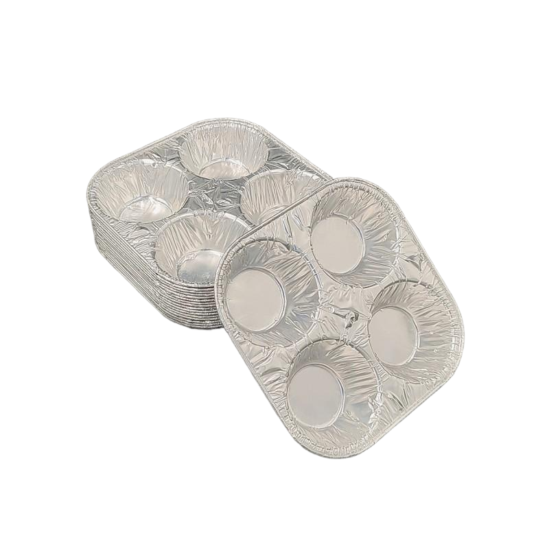 4 compartiments en aluminium Pudding Stand Stand Cake Moule