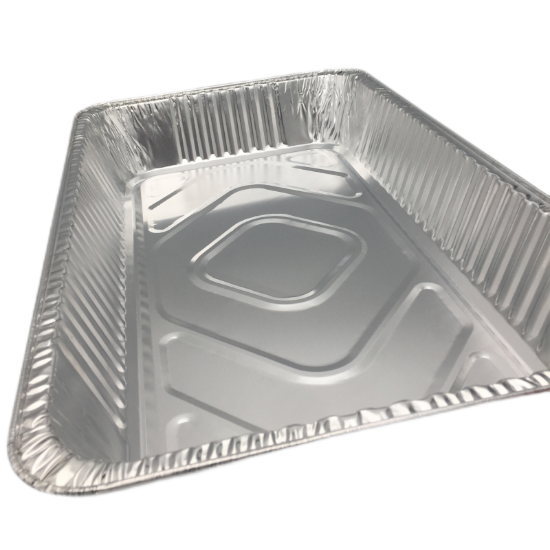 Plateaux de cuisson profonds rectangulaires en aluminium de 9 000 ml avec couvercles