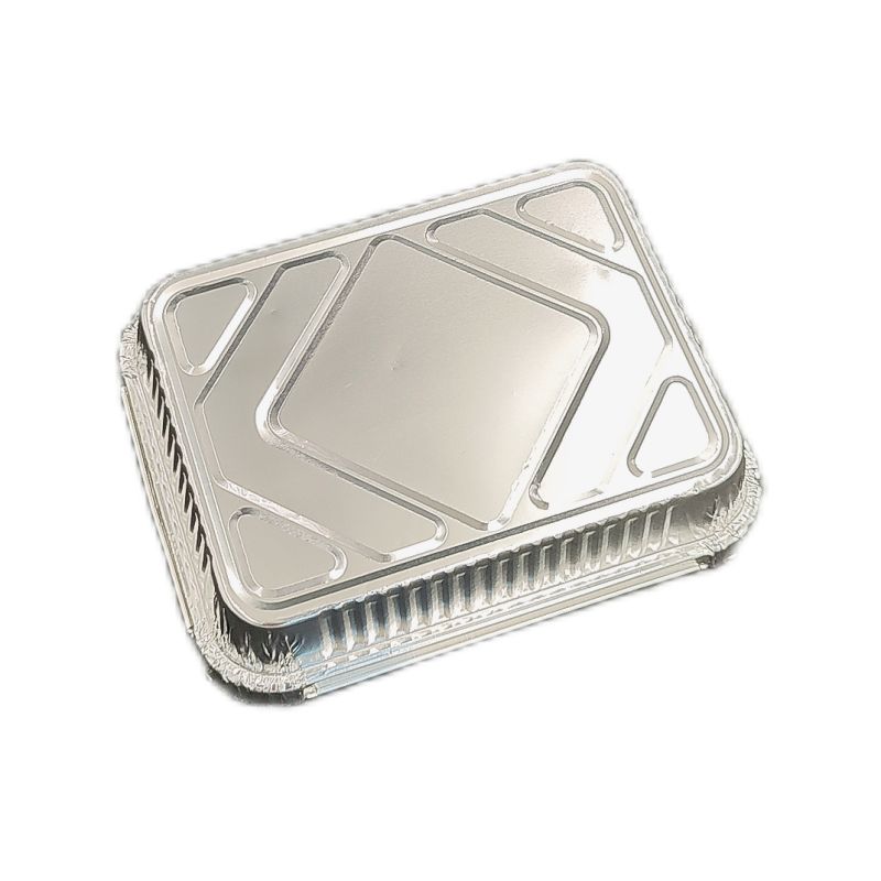 Casserole jetable de catégorie comestible de plateau rectangulaire du papier d'aluminium 900ml