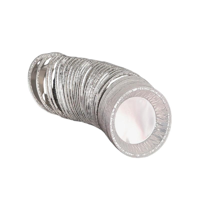 4 pouces petit plateau à muffins en aluminium jetable rond