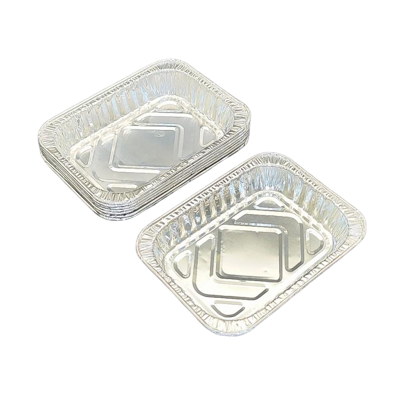 Petit plateau alimentaire en aluminium jetable pour la cuisson ou les plats à emporter