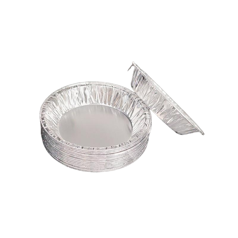 4 pouces petit plateau à muffins en aluminium jetable rond