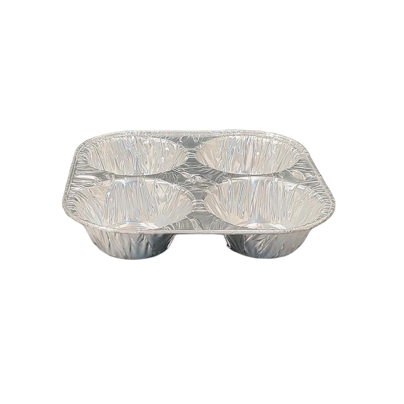 4 compartiments en aluminium Pudding Stand Stand Cake Moule