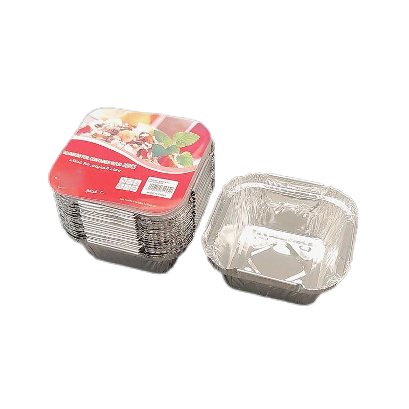 Mini support carré de pouding de plateaux de gâteau du papier d'aluminium 120ml