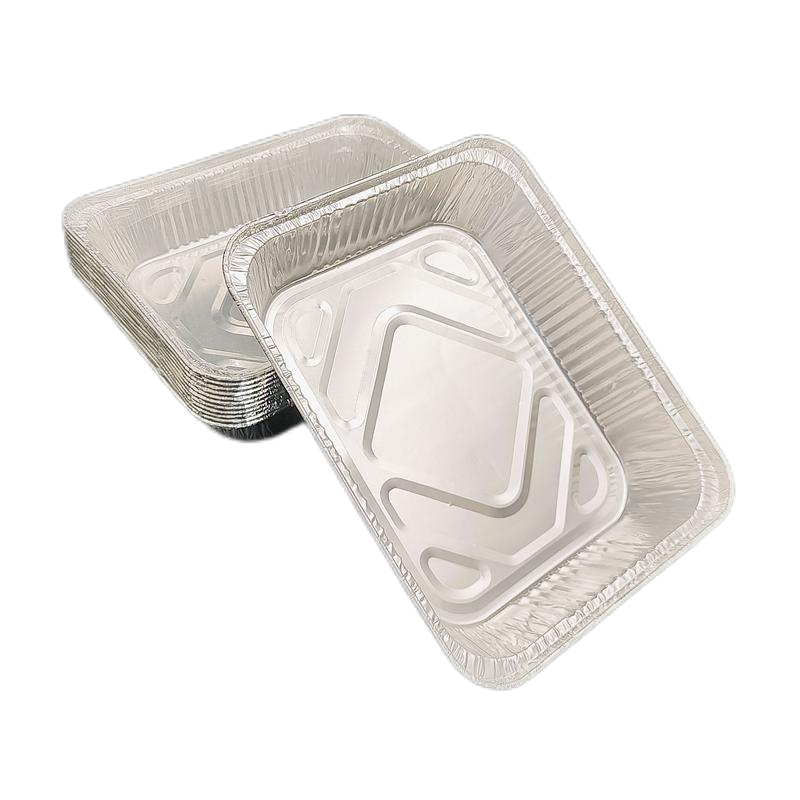 Plateau rectangulaire de service de restauration de plat de cuisson de papier d'aluminium de 3200 ml