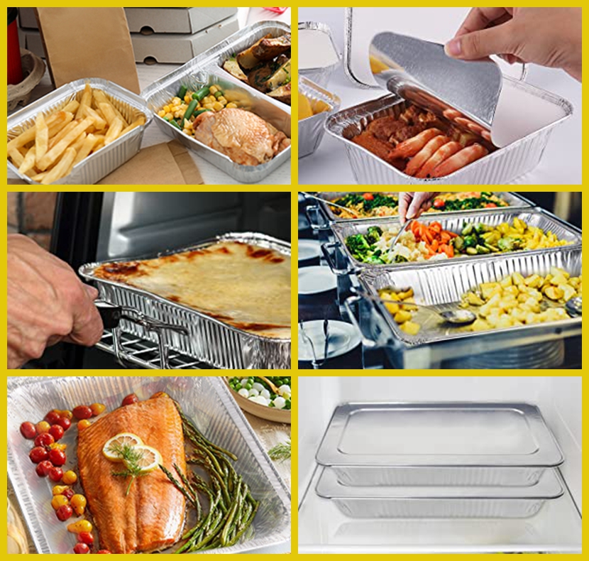 Utilisation de la vaisselle en papier d'aluminium