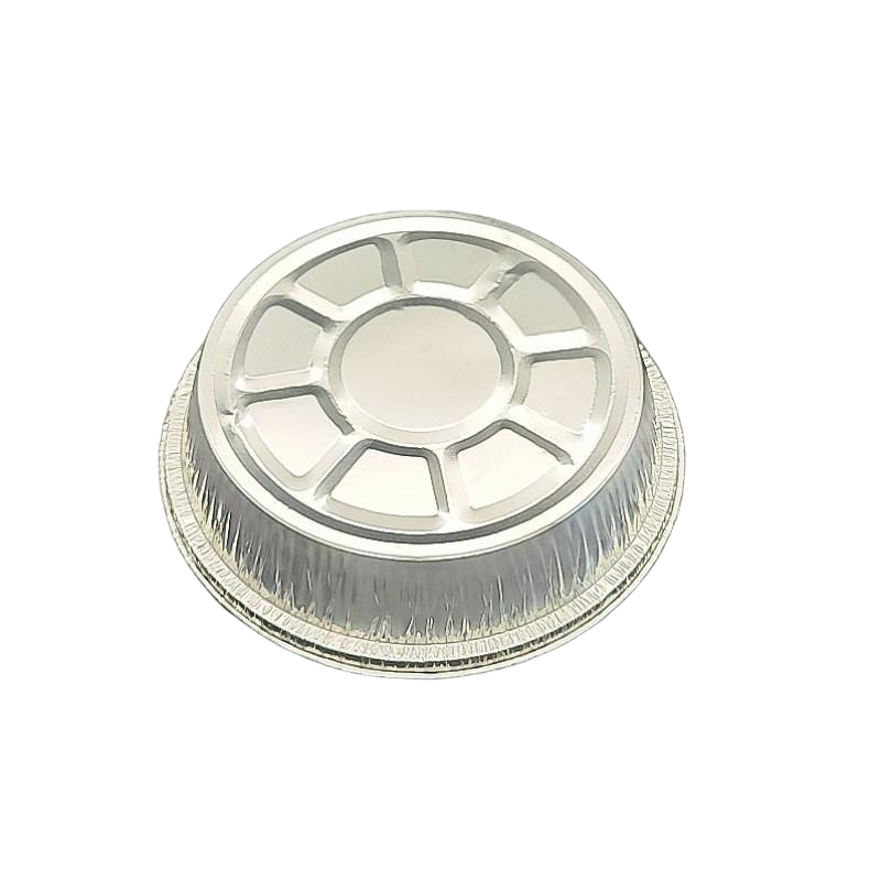 Bas de pâtisserie en aluminium de 7 pouces avec couvercles sécurisés, jetable