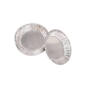 4 pouces petit plateau à muffins en aluminium jetable rond